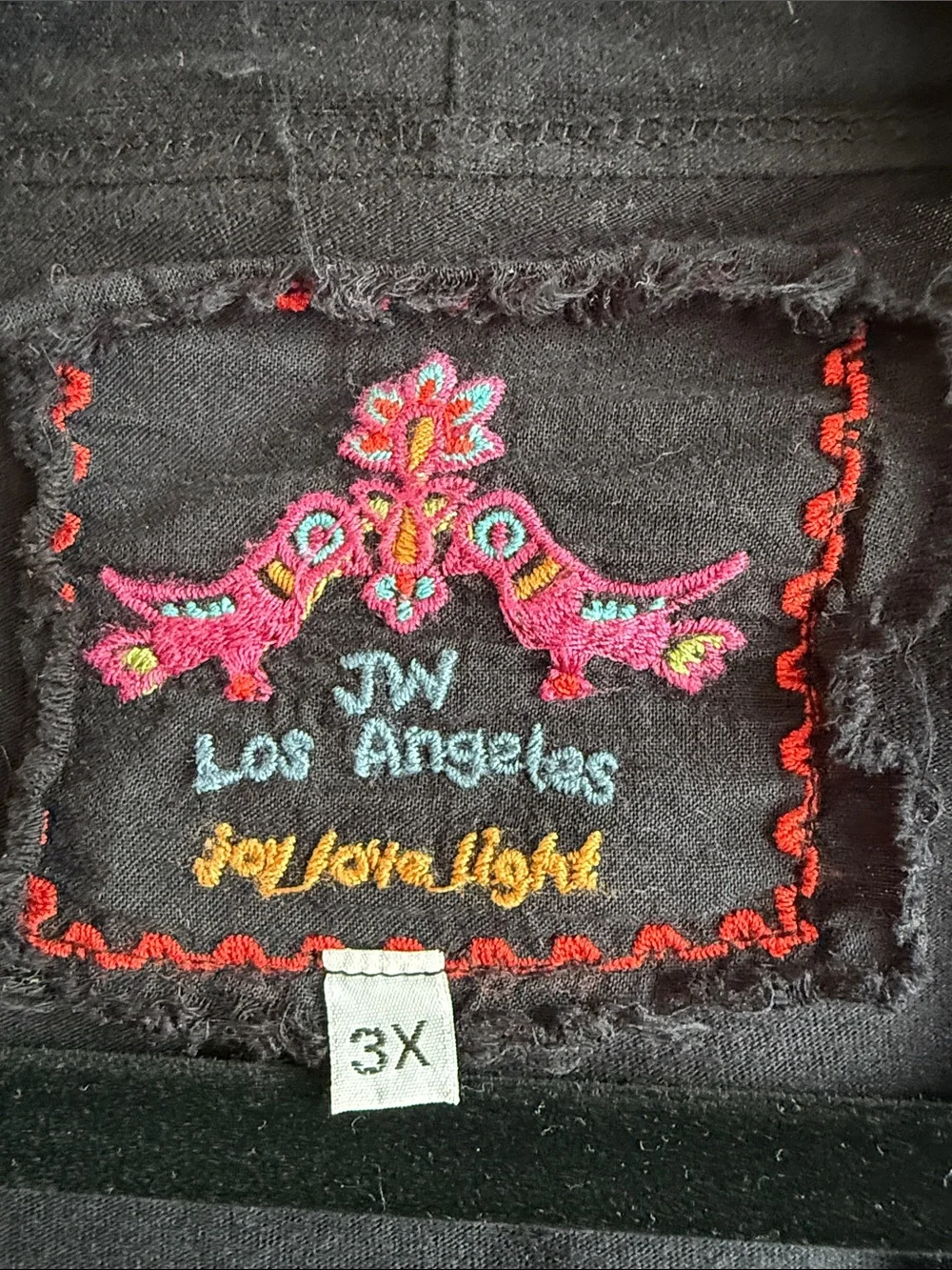 Johnny Was Black Embroidered Open Cardigan - Picture 4 of 7